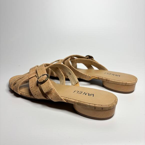 VANELi Brogan Exnula Huarache Sandals in Natural Cork (Wide) - Picture 4 of 8
